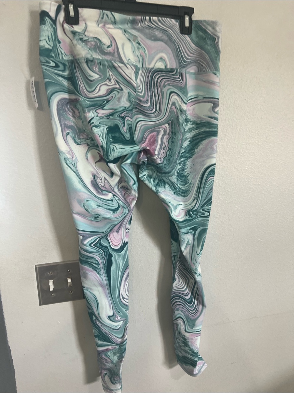 Old Navy Marble Swirl Leggings in Teal, Mint, and Pink